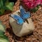 Design Toscano 6&#x22; Papilio Ulysses Butterfly on Rock Statue
